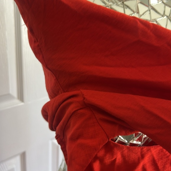 Seven Wonders REVOLVE Red Long Sleeve Dress with Tie Waist L - Picture 6 of 9